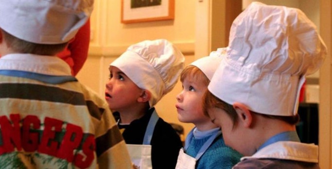 Images courtesy of Milly and Romeo’s Cooking School Image of kids paying attention during a cooking class