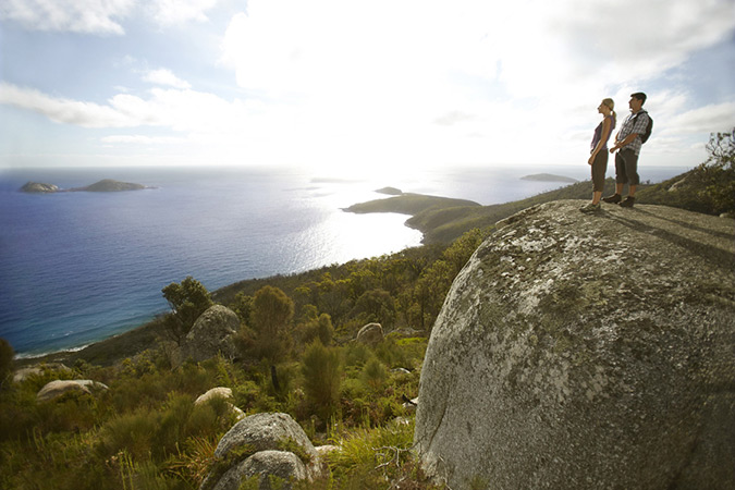Images courtesy of Visit Victoria Image of a couple standing on top of Mt Oberon looking out over Wilsons Promontory