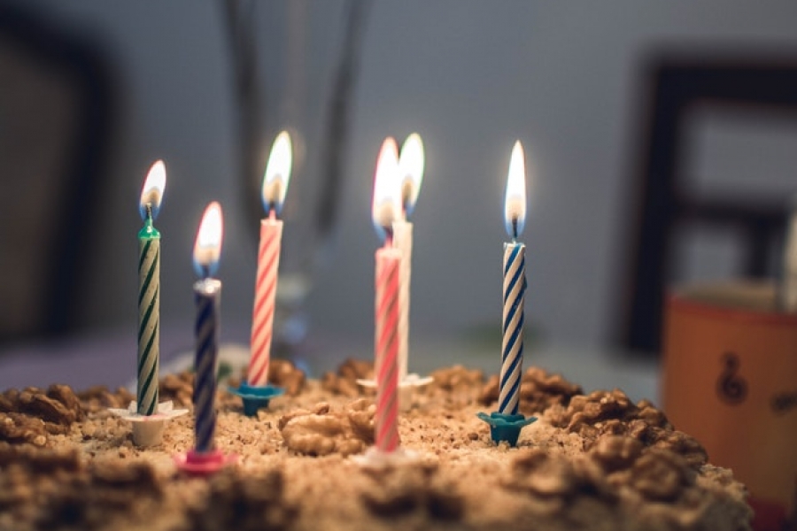 Birthday Candles Birthday candles burning brightly